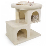 Tangkula Small Cat Tree 25.5 Inch Cat Tower with 2 Large Cat Condos