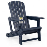 Tangkula All-Weather HDPE Adirondack Chair with Cup Holder (1/2/4)