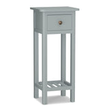 Tangkula Small Side Table for Small Spaces, Farmhouse Acacia Wood Slim End Table