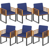 Tangkula Patio Dining Chairs Set of 6