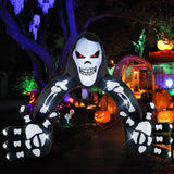 Tangkula 10.2 x 8.7 ft Halloween Inflatable Grim Reaper Archway