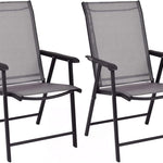 Set of 2 Patio Folding Chairs - Tangkula