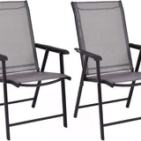Set of 2 Patio Folding Chairs - Tangkula