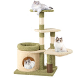 Tangkula Cute Cat Tree with Sisal Scratching Posts