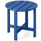 Tangkula Round Outdoor Side Table, 18 Inch Weather Resistant HDPE Adirondack Table