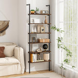 Tangkula Industrial 6-Tier Bookshelf