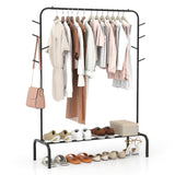 Tangkula Heavy Duty Clothes Rack 50-Inch Wide Metal Garment Wardrobe Rack