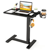Tangkula Mobile Standing Desk with Cup Holder and Headphone Hook