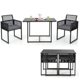  3 Pieces Outdoor Dining Set - Tangkula