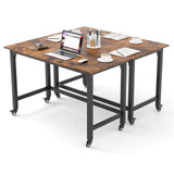Mobile Computer Desk, Simple Style Rolling Home Office Desk Study Table Writing Desk