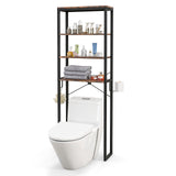Tangkula Over The Toilet Storage Rack, 70 Inch Tall Bathroom Space Saver w/Metal Frame