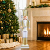 Tangkula 32.5" Christmas Nutcracker with Tall Hat & Scepter