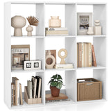 Tangkula 9-Cube Bookcase, 4-Tier Bookshelf with Open Compartments