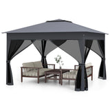 Tangkula 11x11 FT Pop Up Gazebo UPF50+ Sunshade Shelter with Carrying Bag