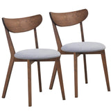 Set of 2 Dining Chairs, Mid-Century Dining Side Chairs - Tangkula