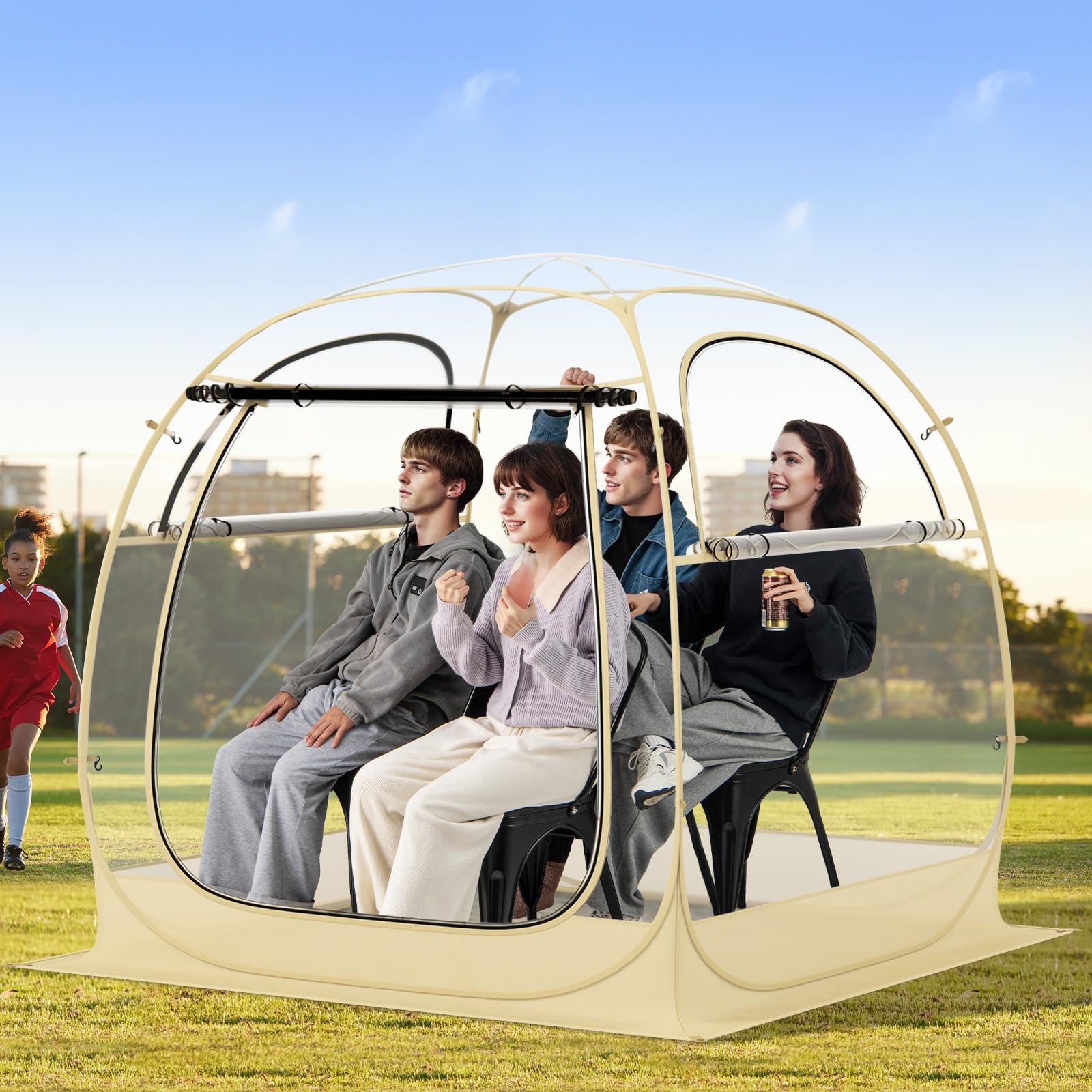 il lago passion fast-up zelt pop up tent Tangkula All Weather Sports Tent for 5-6 People, Pop Up Instant Tent with Waterproof Tarp Floor