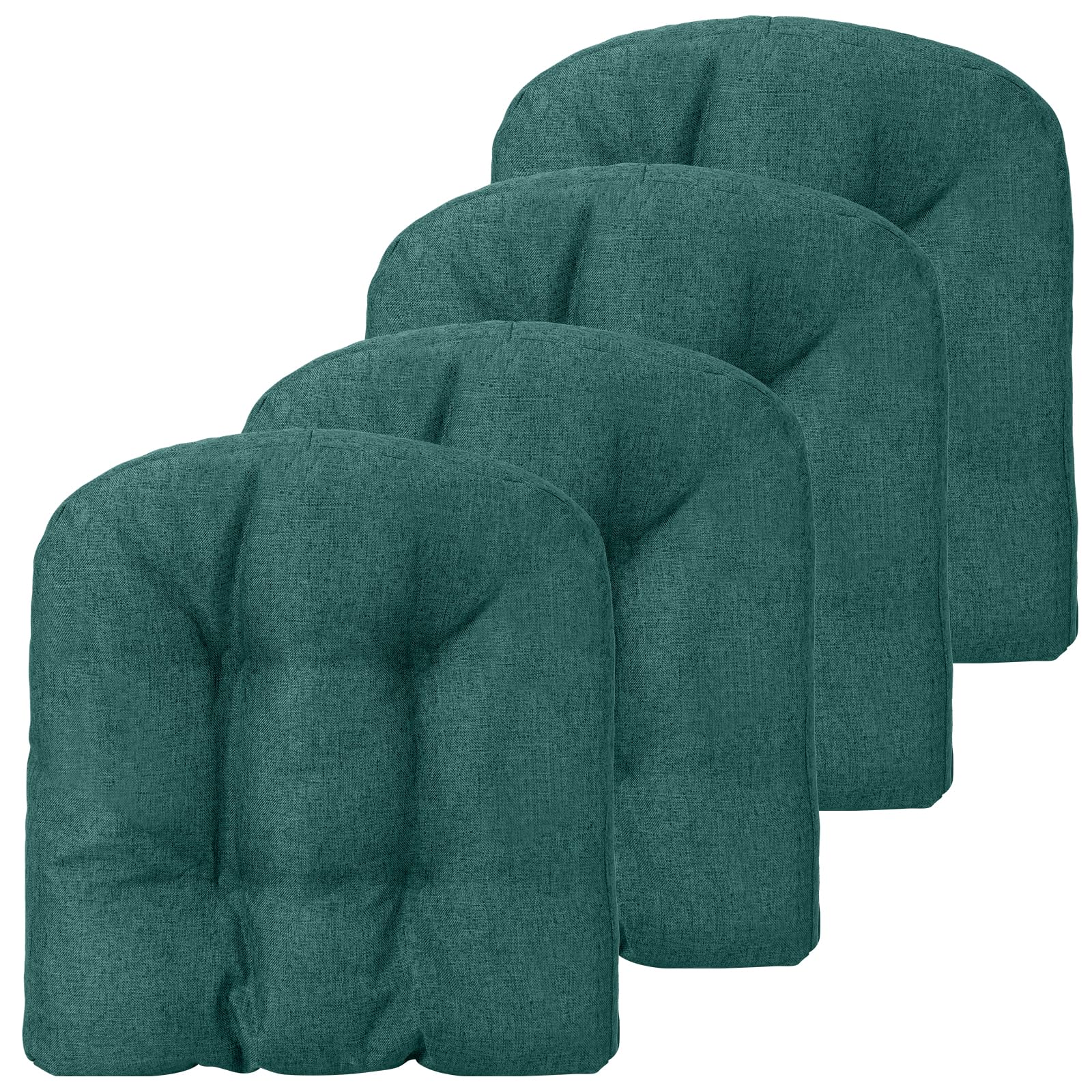 Tangkula Chair Cushions for Dining Chairs 4 Pack, 17.5” x 17”U-Shaped Chair Pads with Polyester Cover