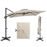 Tangkula 11 x 9 FT Patio Umbrella Large Offset Cantilever Outdoor Umbrella