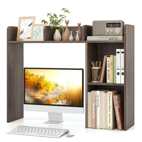 Tangkula 5 Shelves Desktop Bookshelf Multipurpose Storage Organizer