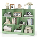 Tangkula 8-Cube Bookcase, Wood 3 Tier Open Storage Bookshelf, Modern Multipurpose Display Cabinet
