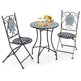 Tangkula 3 Pieces Patio Bistro Set