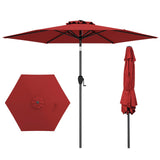 Tangkula Heavy Duty Outdoor Umbrella with Push Button Tilt