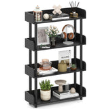 Tangkula 4-Tier Bookshelf Freestanding Bookcase with Anti-Tipping Kit