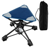 Tangkula Folding Camping Stool 360° Swivel Hunting Chair with Anti-Sink Feet