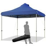10" x 10" Pop Up Canopy Tent, Easy Set-up Outdoor Tent Commercial Instant Shelter(Grey)