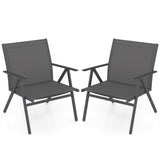 Tangkula Patio Chairs with Breathable Mesh Fabric and Metal Frame