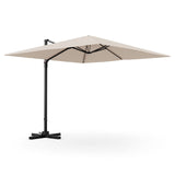 TANGKULA 9.5 FT Cantilever Patio Umbrella, Outdoor Square Offset Umbrella with 360-degree Rotation