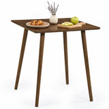 Tangkula 27" Small Wooden Square Dining Table for 2-4
