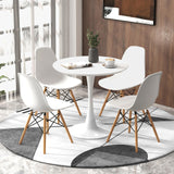 Tangkula 5-Piece Dining Table Set for 4, Kitchen Table Set with Seat & Solid Wood Legs