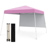 Tangkula Pop Up Canopy with Sidewall (10x10 FT)