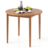 Tangkula Round Outdoor Dining Table for 4 People