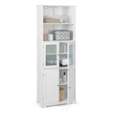 Tangkula Tall Bathroom Storage Cabinet, Freestanding Floor Cabinet
