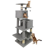 Tangkula Cat Tree for Indoor Cats 57 Inch Large Cat Tower