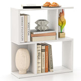 Tangkula 3 Tier Geometric Bookshelf