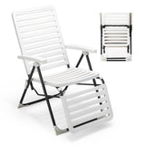 Tangkula Patio Chaise Lounge Chair, Folding Chaise Lounge Outdoor with 7-Position Backrest & Adjustable Footrest