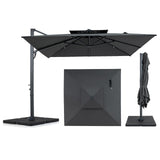 Tangkula 10 FT Patio Umbrella with Base Included for Yard Pool Garden Deck