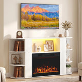 50" Fireplace TV Stand with RGB Lights and 23" Electric Fireplace for Living Room
