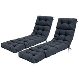 Tangkula  73 x 22 Inch Patio High Back Recliner Cushion with 4 String Ties