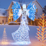 Tangkula 5.2 FT Christmas Lighted Iridescent Angel