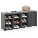 Tangkula Shoe Storage Bench with Padded Cushion
