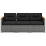 Tangkula 3 Seat Patio Couch Sofa with Thick Cushion for Porch