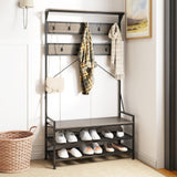 Tangkula Hall Tree with Bench and Shoe Storage