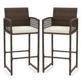Tangkula Patio Bar Stools Set of 2/4