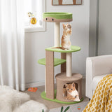 Tangkula Flower Cat Tree for Indoor Large Cats (Green & Brown)