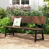 Tangkula 72” Outdoor Bench, Extra Long Patio HDPE Bench for 4 People, 1100 lbs Weight Capacity