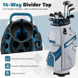 Tangkula Golf Cart Bag with 14-Way Full Length Dividers